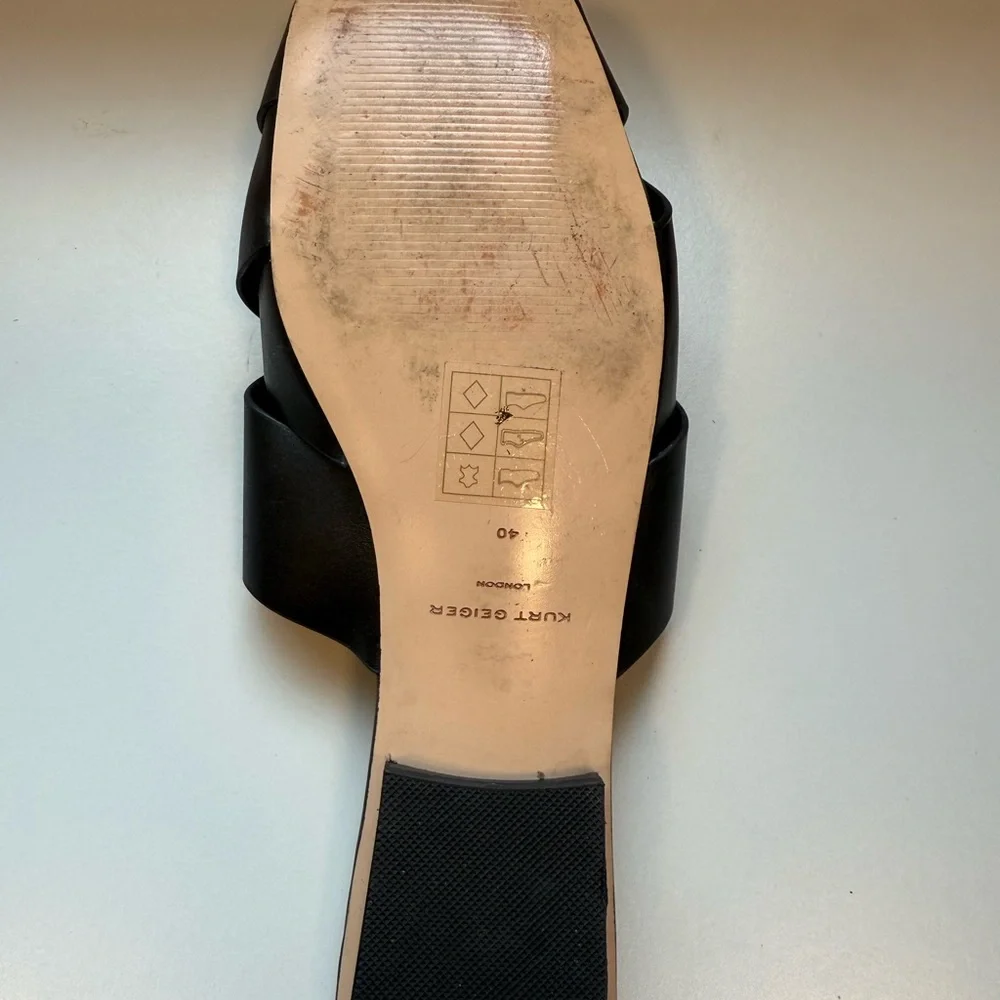 Kurt Geiger Black Braided Mules Size 40 - Picture 4 of 5